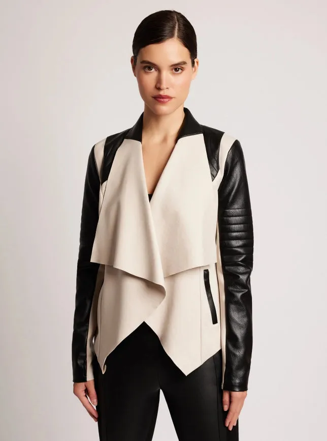 Drape Front Jacket - Clay