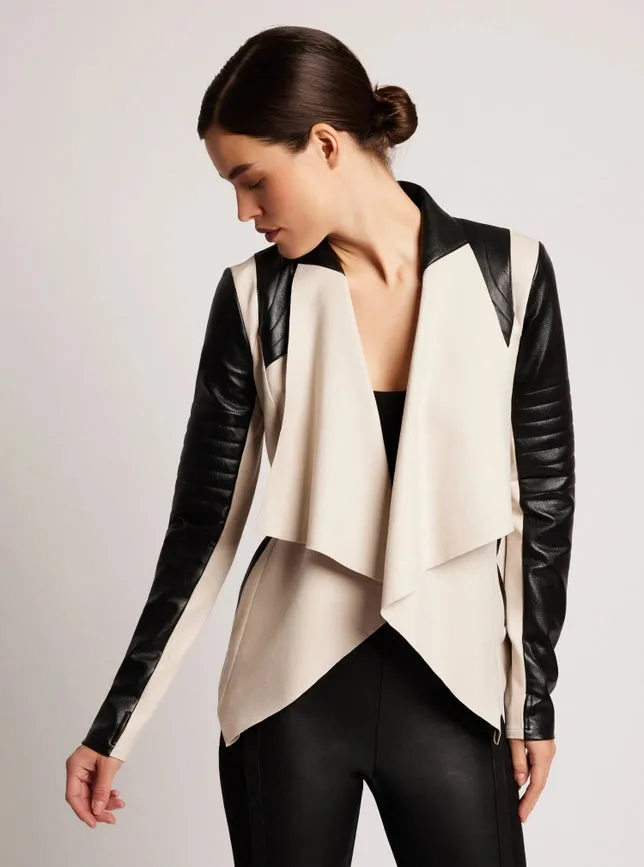 Drape Front Jacket - Clay