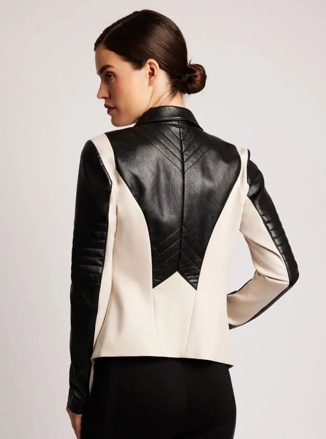 Drape Front Jacket - Clay