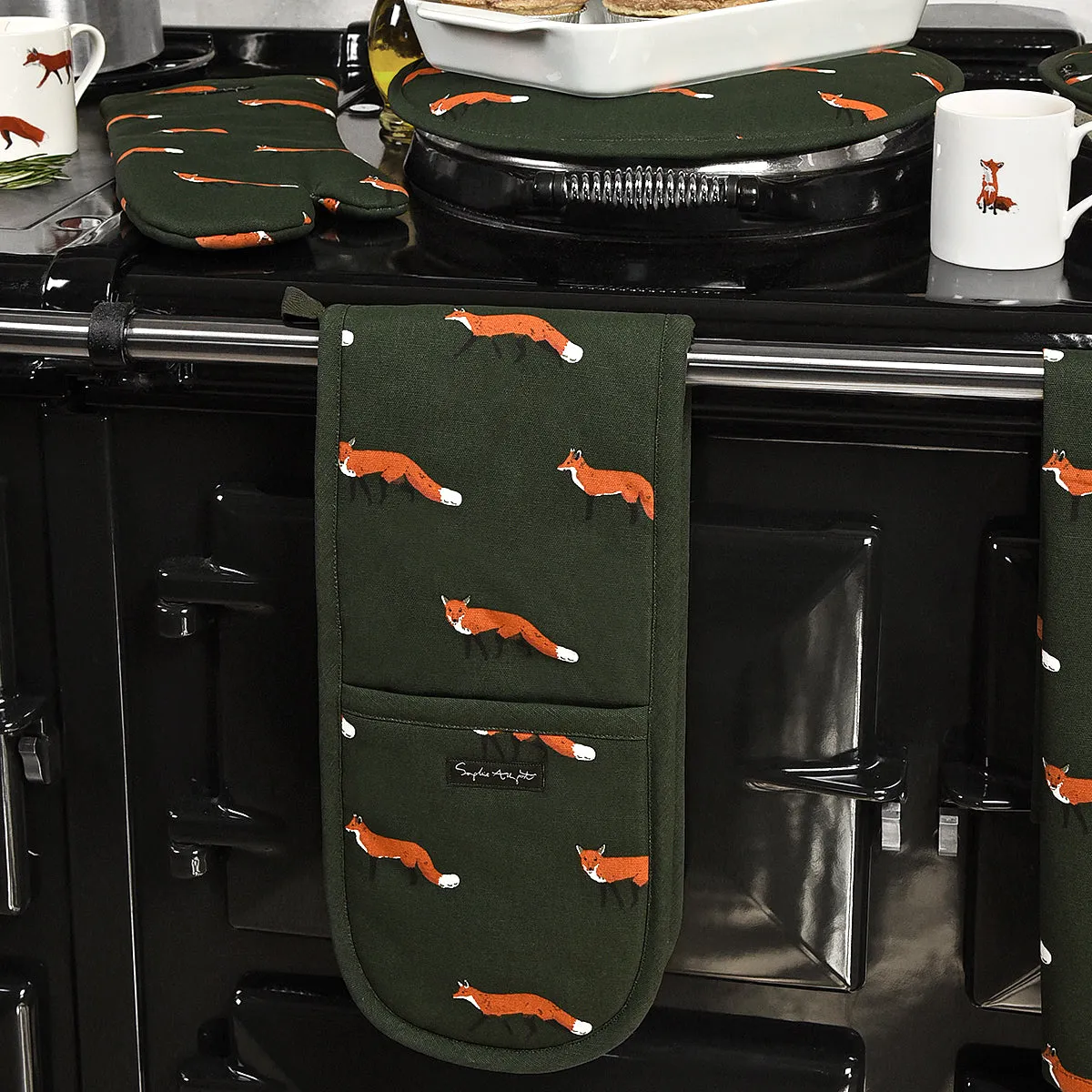 Foxes Double Oven Glove