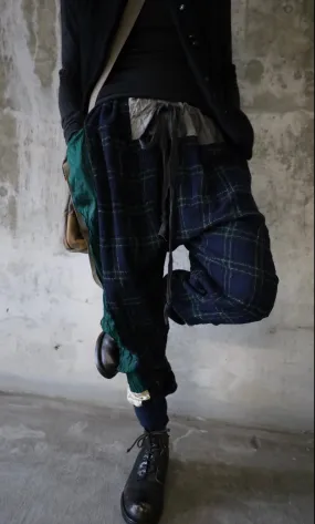 PLAID CASHMERE PANTS