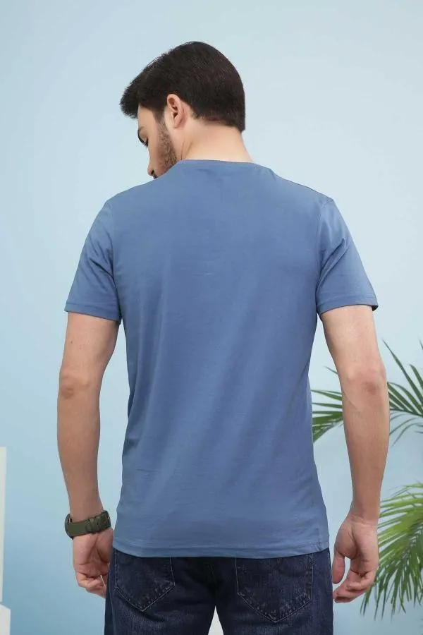 T SHIRT ROUND NECK BLUE